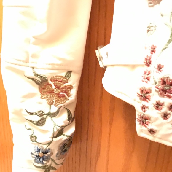 Floral Authentic Leather Jacket with lining - Picture 6 of 7